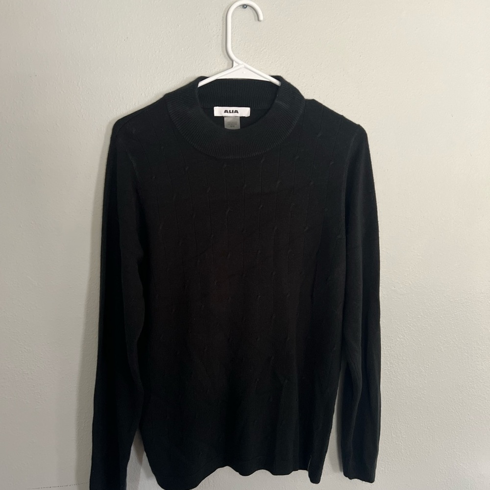 Alia Men's Black Crewneck Sweater